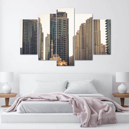 Obraz na plátně pětidílný Dubaj Architecture City