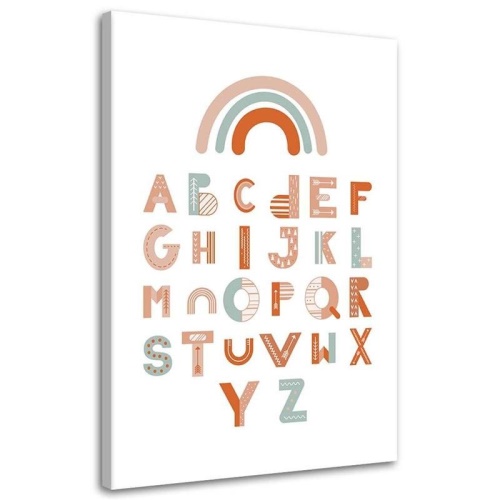 Obraz na plátně Barevná písmena abecedy