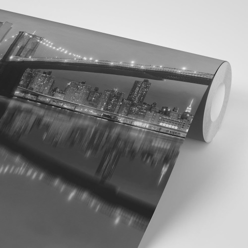 Samolepiaca fototapeta čiernobiely most v Manhattane