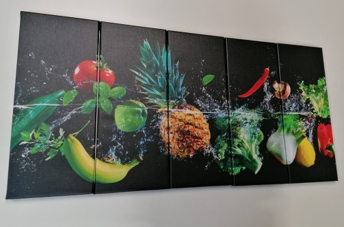 5-dielny obraz organické ovocie a zelenina