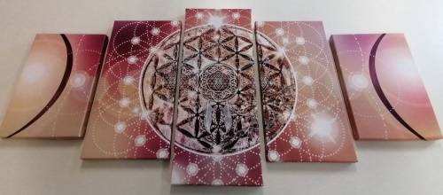 5-dielny obraz očarujúca Mandala