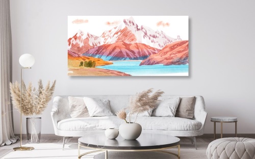 Obraz maľovaná horská krajina