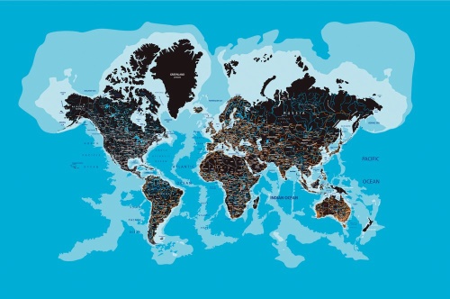 Tapeta moderná mapa sveta