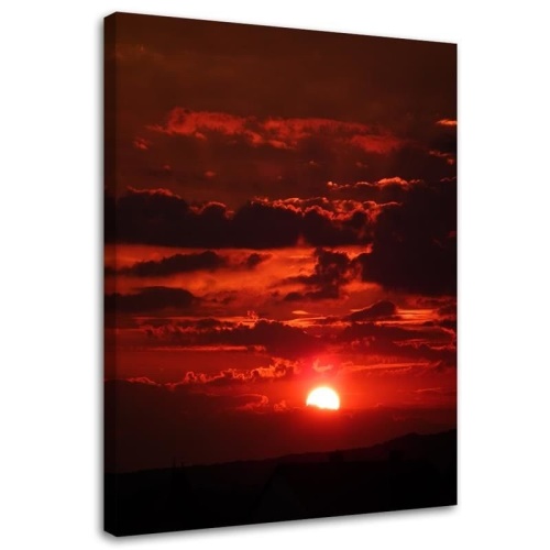Obraz na plátně Západ slunce Červená příroda