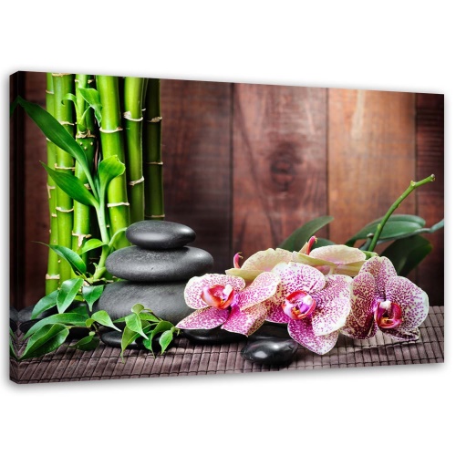 Obraz na plátně Kameny Bambus Zen Lázně