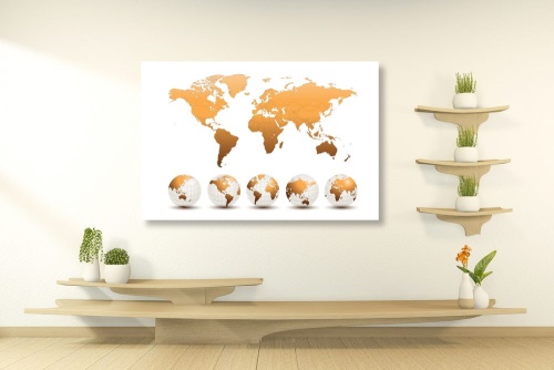 Obraz glóbusy s mapou sveta