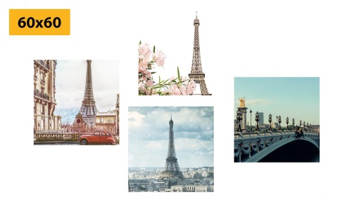 Set obrazov Eiffelova veža