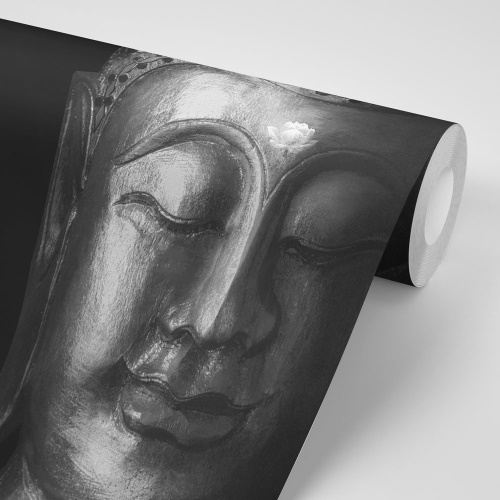 Samolepiaca tapeta božský čiernobiely Budha