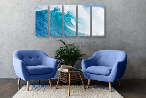 5-dielny obraz morská vlna