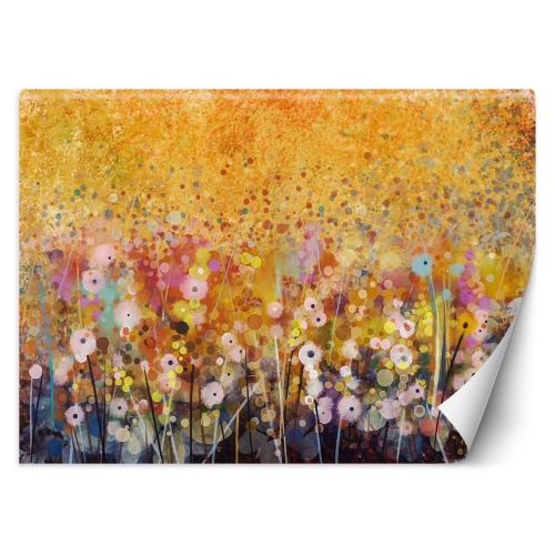 Fototapeta, Louka s květinami barevná abstrakce