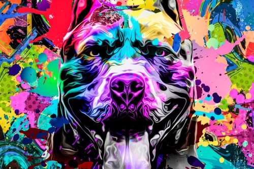 Obraz pestrofarebná ilustrácia psa