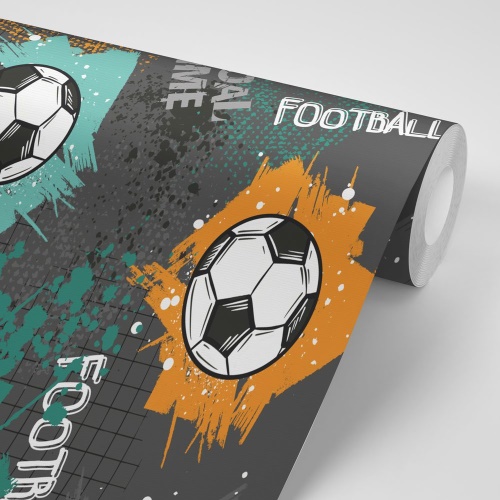 Samolepiaca tapeta futbalová lopta v modernom prevedení