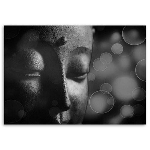 Obraz na plátně Buddha Zen černobílý