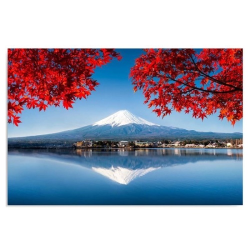 Obraz na plátně, Japonská sopka hora Fudži červená