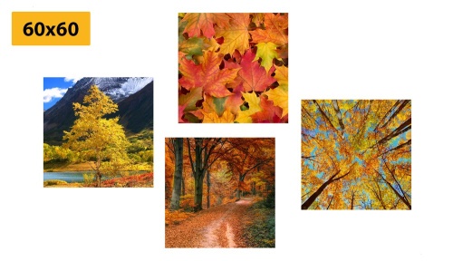 Set obrazov jesenná príroda v nádherných farbách