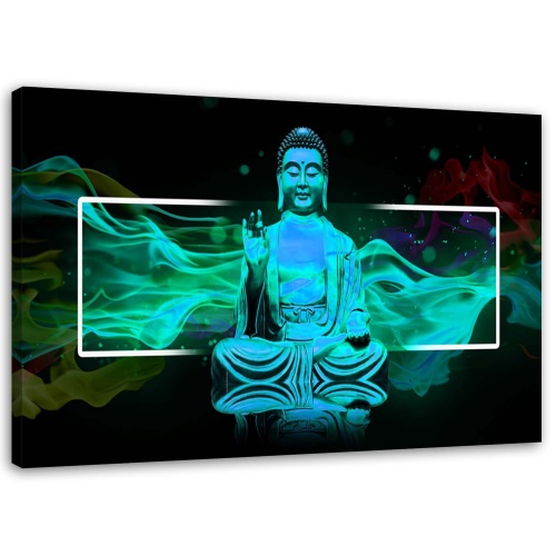 Obraz na plátně Buddha Abstraktní tyrkysová