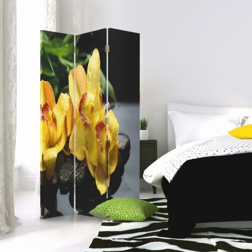 Ozdobný paraván, Žlutá orchidej
