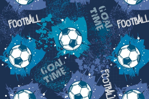 Samolepiaca tapeta futbalová lopta v modrom