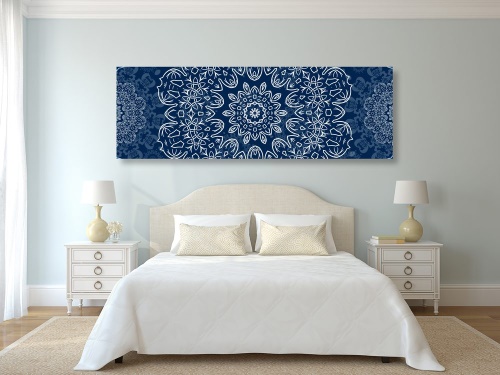 Obraz modrá Mandala s abstraktným vzorom