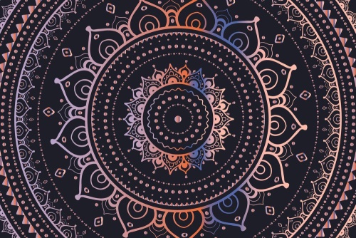 Samolepiaca tapeta farebná Mandala