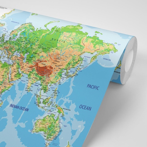 Samolepiaca tapeta klasická mapa sveta