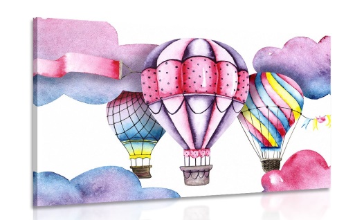 Obraz akvarelové balóniky