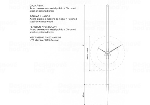 Designové nástěnné hodiny Nomon Pendulo Graphite