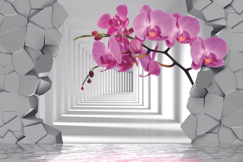 Samolepiaca tapeta futuristická orchidea