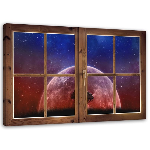 Obraz na plátně Pohled z okna Měsíčního stromu