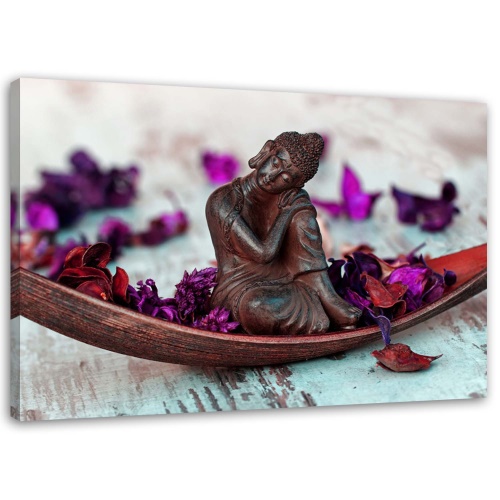 Obraz na plátně Buddha Vintage fialová