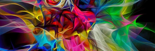 Obraz abstraktný farebný chaos