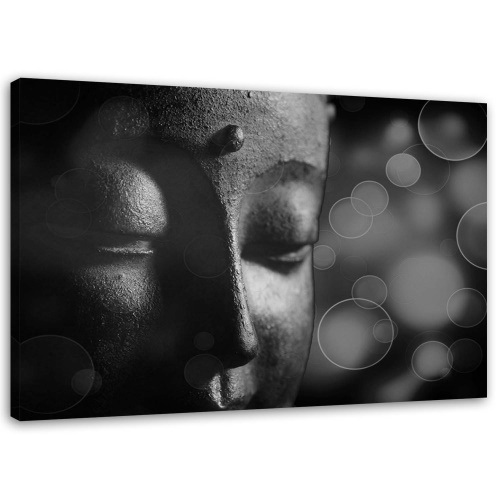 Obraz na plátně Buddha Zen černobílý
