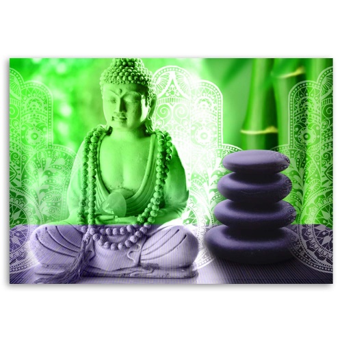 Obraz na plátně Lázně Buddha Green Zen Spa