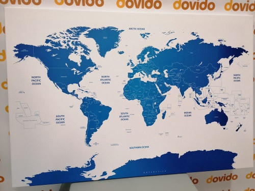 Obraz mapa sveta s jednotlivými štátmi