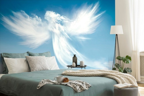Tapeta podoba anjela v oblakoch