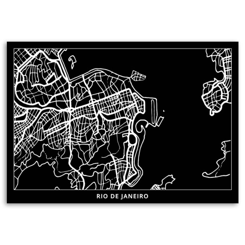 Obraz na plátně Mapa města Rio de Janeiro
