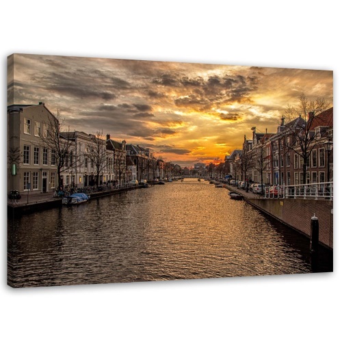 Obraz na plátně Říční město Amsterdam