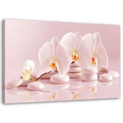 Obraz na plátně Orchidejové květiny Zen Spa - 90x60 cm