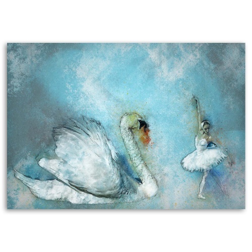 Obraz na plátně, Labutí baletka tyrkysová
