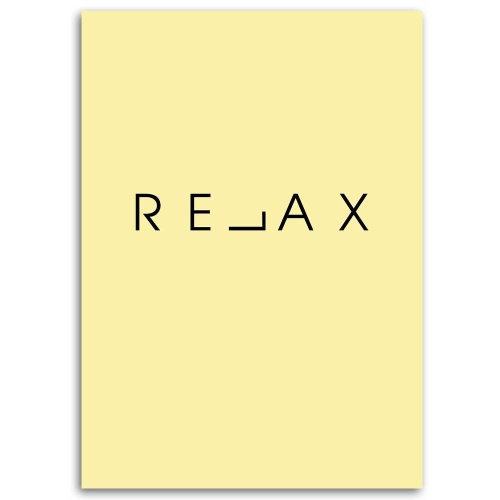 Obraz na plátně Nápis Relax Yellow