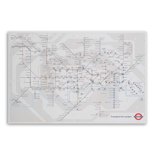Obraz na plátně Mapa londýnské rychlodráhy