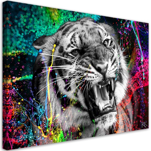 Obraz na plátně, Tygří zvířecí povaha