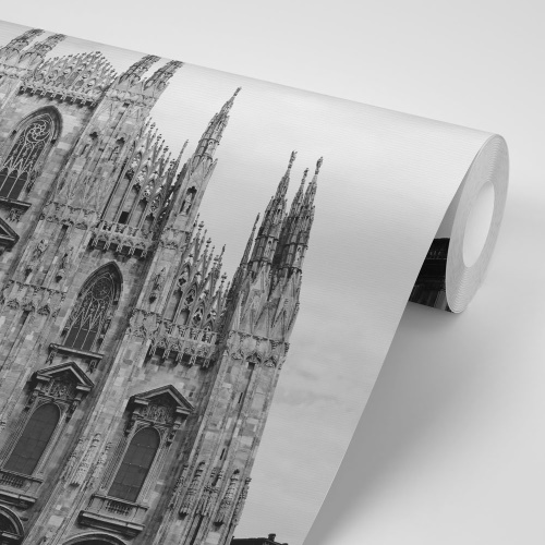 Samolepiaca fototapeta Milánska katedrála v čiernobielom