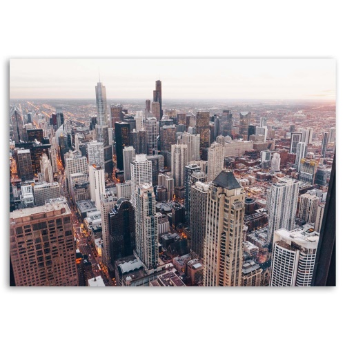 Obraz na plátně Architektura panoramatu Chicaga