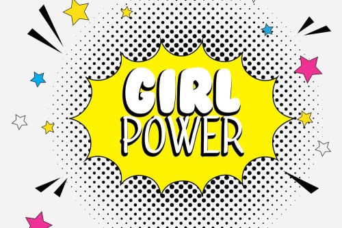 Obraz s pop art nápisom - GIRL POWER