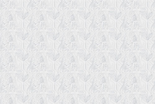 Tapeta magické listy v bielom prevedení - 75x1000 cm