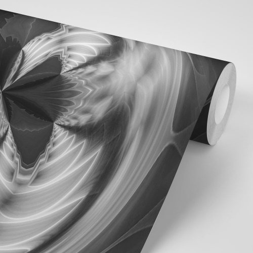 Samolepiaca tapeta umelecká abstrakcia v čiernobielom