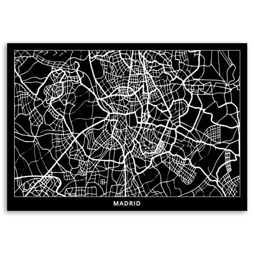 Obraz na plátně Mapa města Madrid