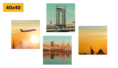 Set obrazov cesta do New Yorku