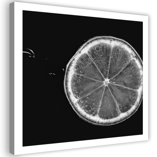 Obraz na plátně Černý a bílý citron
